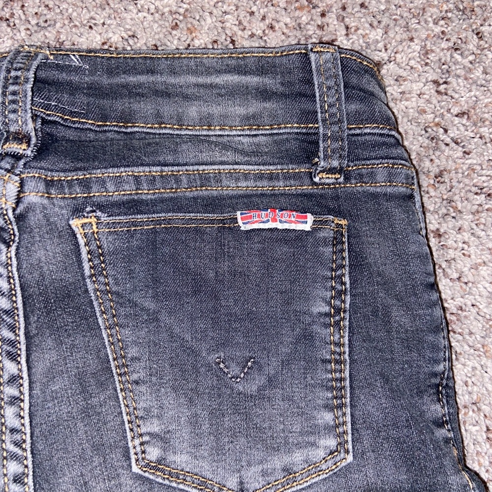 Girls charcoal grey Hudson skinny jeans - Picture 3 of 3